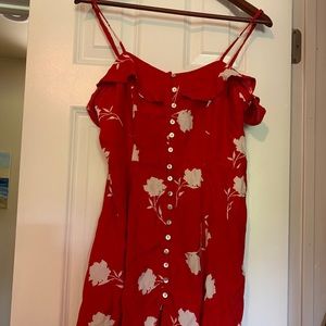 Forever 21 Red Floral Mini Dress